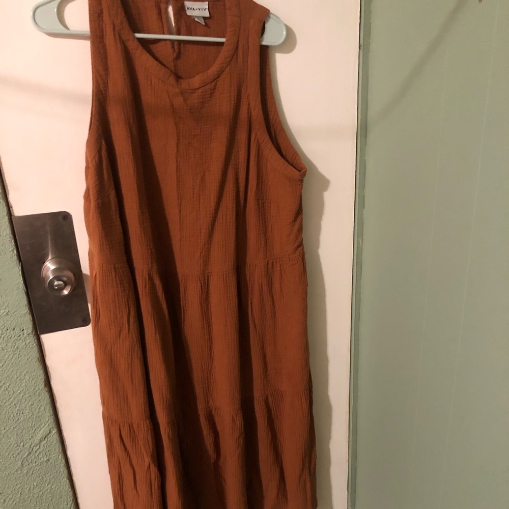 Target 1x brown maxi dress